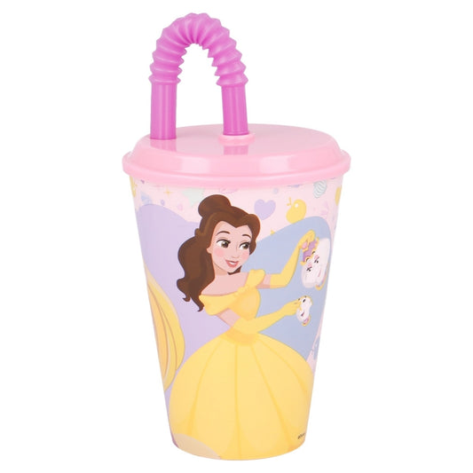 Becher mit Trinkhalm Disney Prinzessinnen