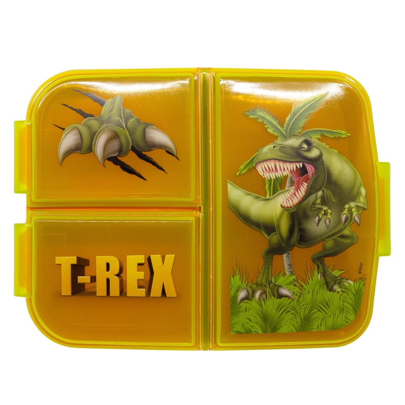 Brotdose mit 3 Fächern T-Rex